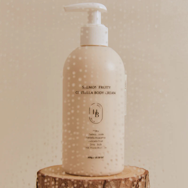 Живильний крем для тіла HEVEBLUE Salmon Fruity Centella Body Cream, 300 мл 11001228 фото