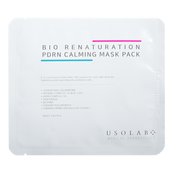 Омолоджувальна та регенеруюча тканинна маска USOLAB Bio Renaturation PDRN Calming Mask 10710 фото