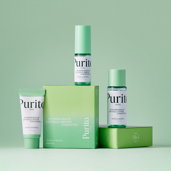 Набір засобів з центеллою без ефірних масел Purito Seoul Wonder Releaf Centella Mini Kit Unscented 10873 фото