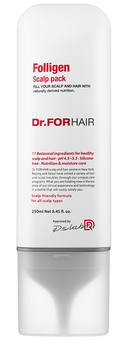 Оздоровлююча маска для шкіри голови Dr.FORHAIR Folligen Scalp Pack, 250 мл 10178 фото