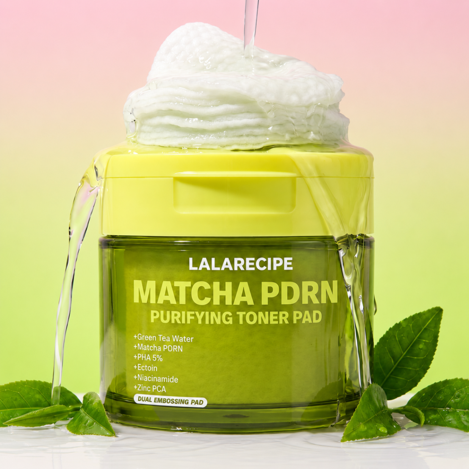 LALARECIPE Matcha PDRN Purifying Toner Pad