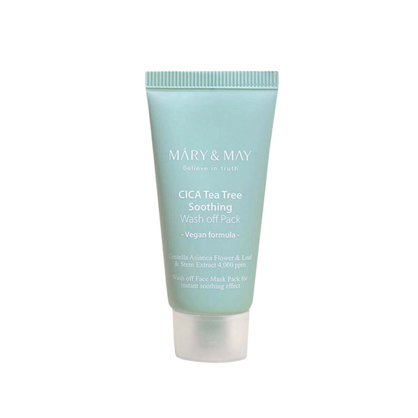 Глиняна маска для чутливої шкіри Mary&May Cica TeaTree Soothing Wash Off Pack, 30 г 10593 фото