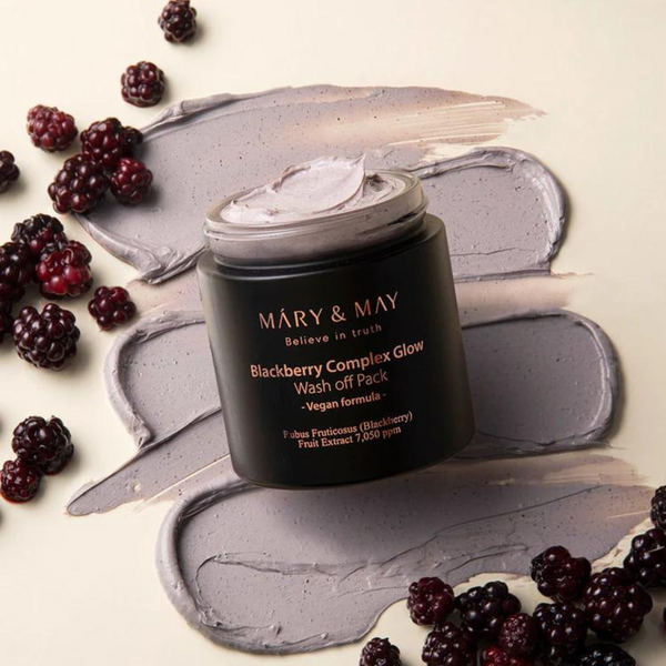 Антиоксидантна глиняна маска з ожиною Mary&May Blackberry Complex Glow Wash Off Pack, 30 г 10637 фото