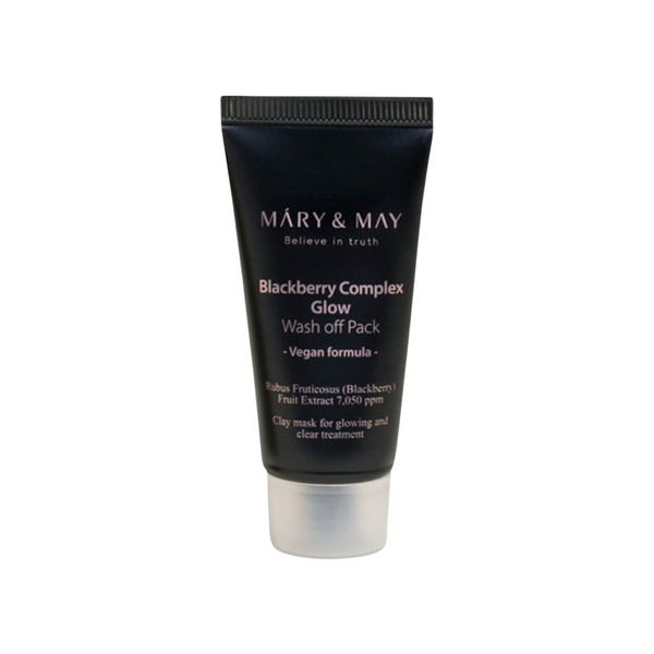 Антиоксидантна глиняна маска з ожиною Mary&May Blackberry Complex Glow Wash Off Pack, 30 г 10637 фото