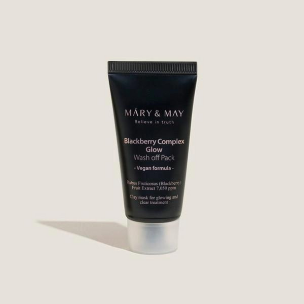 Антиоксидантна глиняна маска з ожиною Mary&May Blackberry Complex Glow Wash Off Pack, 30 г 10637 фото