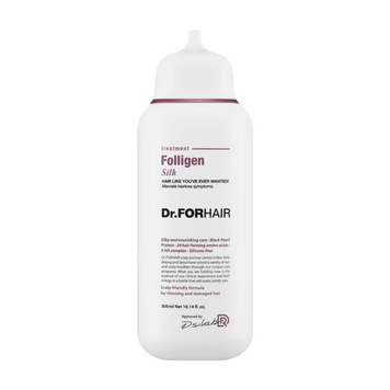 Відновлююча маска-кондиціонер для пошкодженого волосся Dr.FORHAIR Folligen Silk Treatment, 300 мл 10183 фото