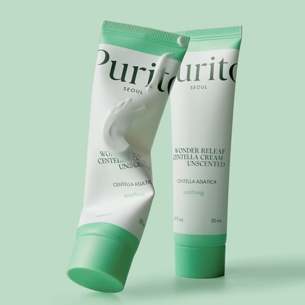 Відновлюючий крем з центелою без олій Purito Seoul Wonder Releaf Centella Cream Unscented, 50 мл 10823 фото