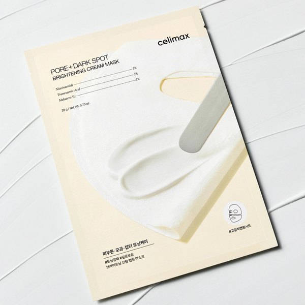Тканинна кремова маска для освітлення тону шкіри Celimax Pore+Dark Spot Brightening Cream Mask, 1 шт 11001221 фото