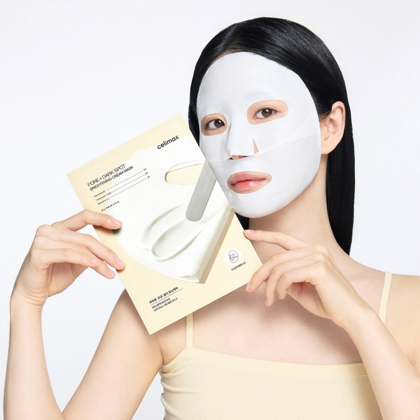 Тканинна кремова маска для освітлення тону шкіри Celimax Pore+Dark Spot Brightening Cream Mask, 1 шт 11001221 фото