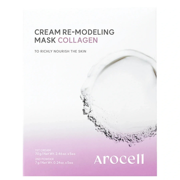 Альгінатна маска з колагеном для пружності шкіри Arocell Cream Remodeling Mask Collagen, 1 шт 11001283 фото