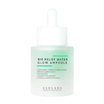 Заспокійлива, гідратуюча та протинабрякова сироватка Usolab Bio Relief Water Glow Ampoule, 30 мл 11001147 фото